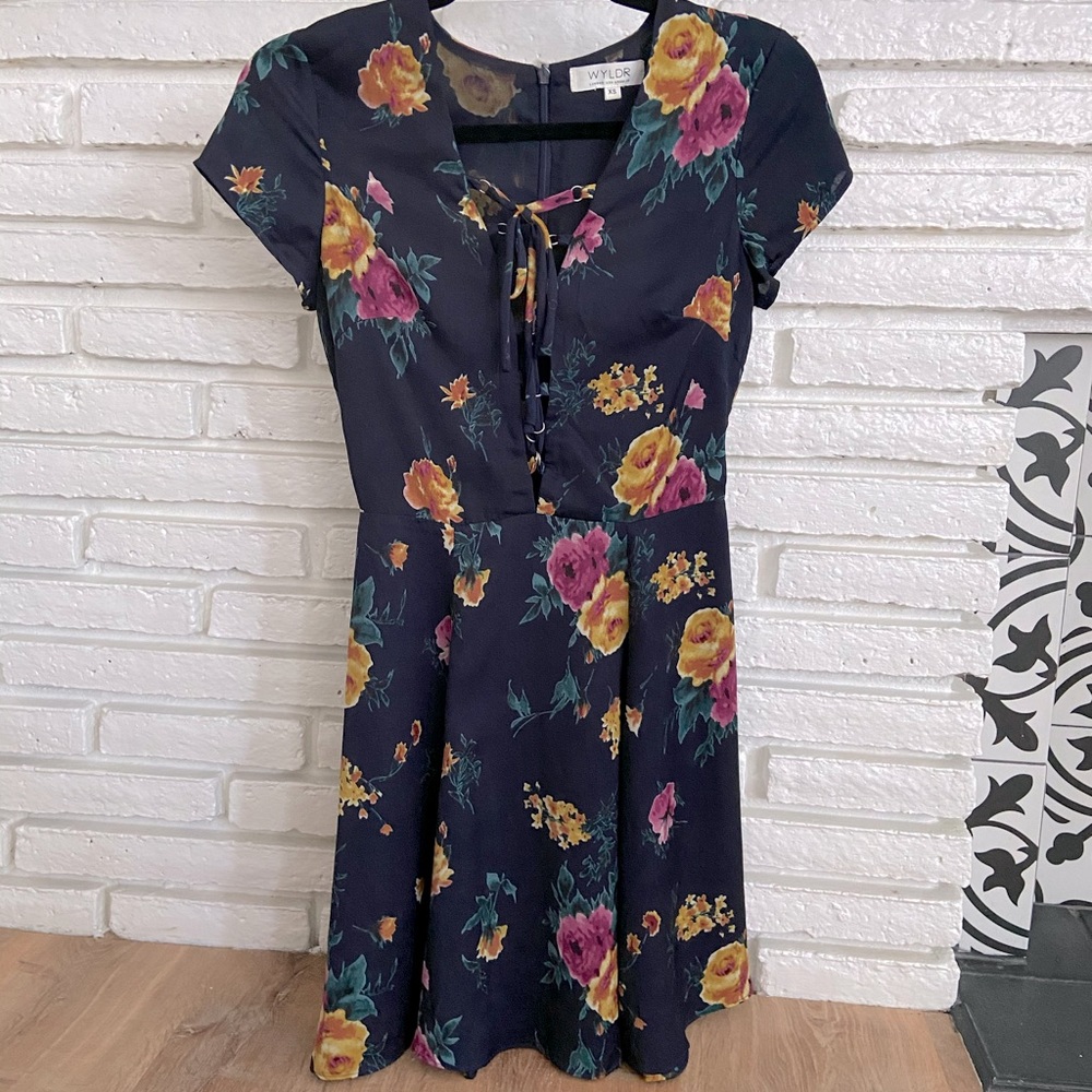 WYLDR Floral Corset front Mini Dress